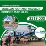 Lee más sobre el artículo Vuelo adicional Medellín 25 de Julio